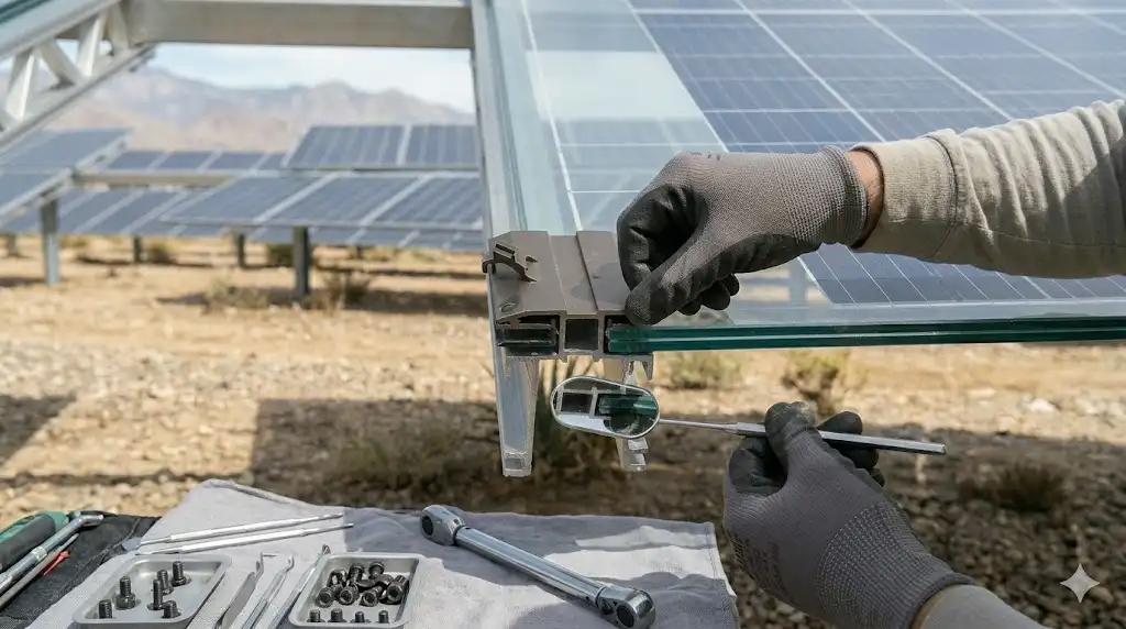 مهار پنل Bifacial با کلمپ