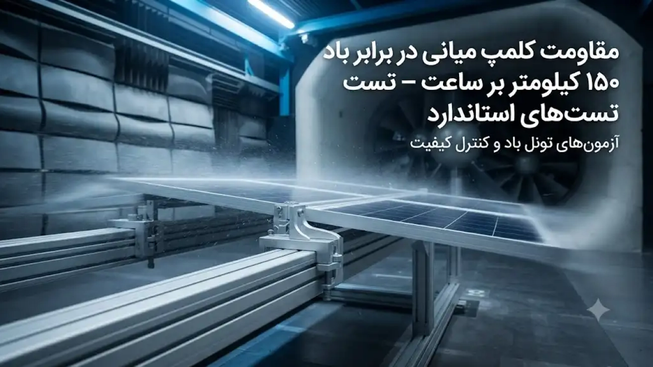 کلمپ میانی در برابر بادهای ۱۵۰ کیلومتر بر ساعت – تست‌های استاندارد